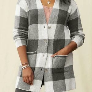 Matilda Jane Enola Buffalo Check Cardigan XS